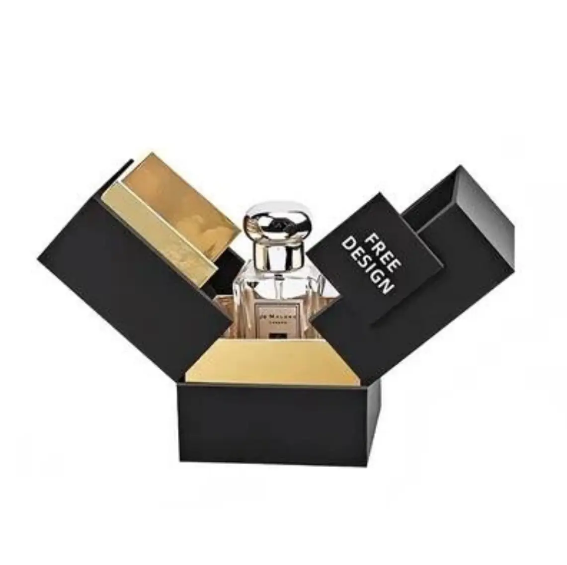 1 Black 4‑Side Opening Rigid Gift Box For Perfume & Luxury Fragrance Bottle - Image 1