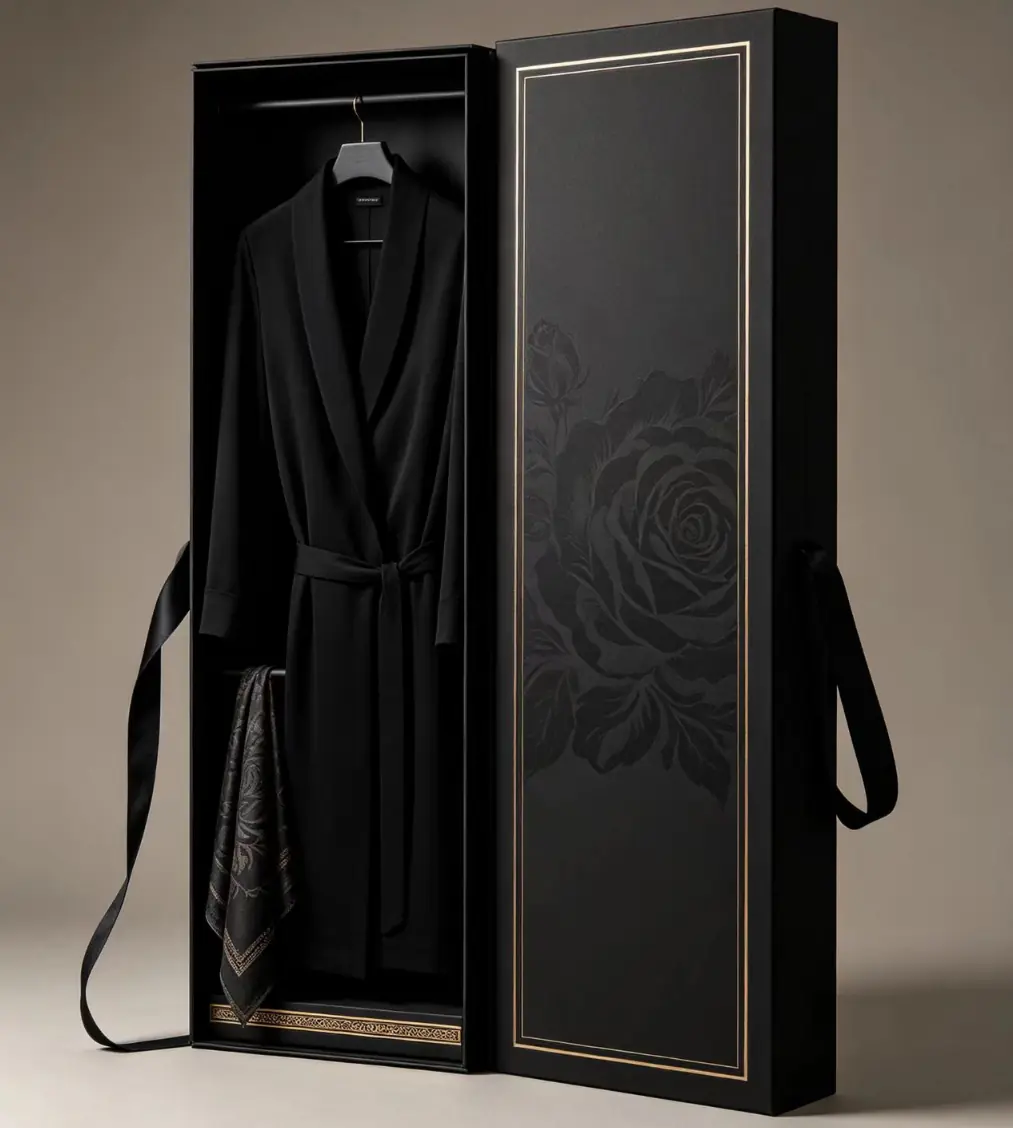 26 Long Garment Hanger Rigid Gift Box For Abaya Robe Dress Scarf Luxury Apparel Packaging - Image 1