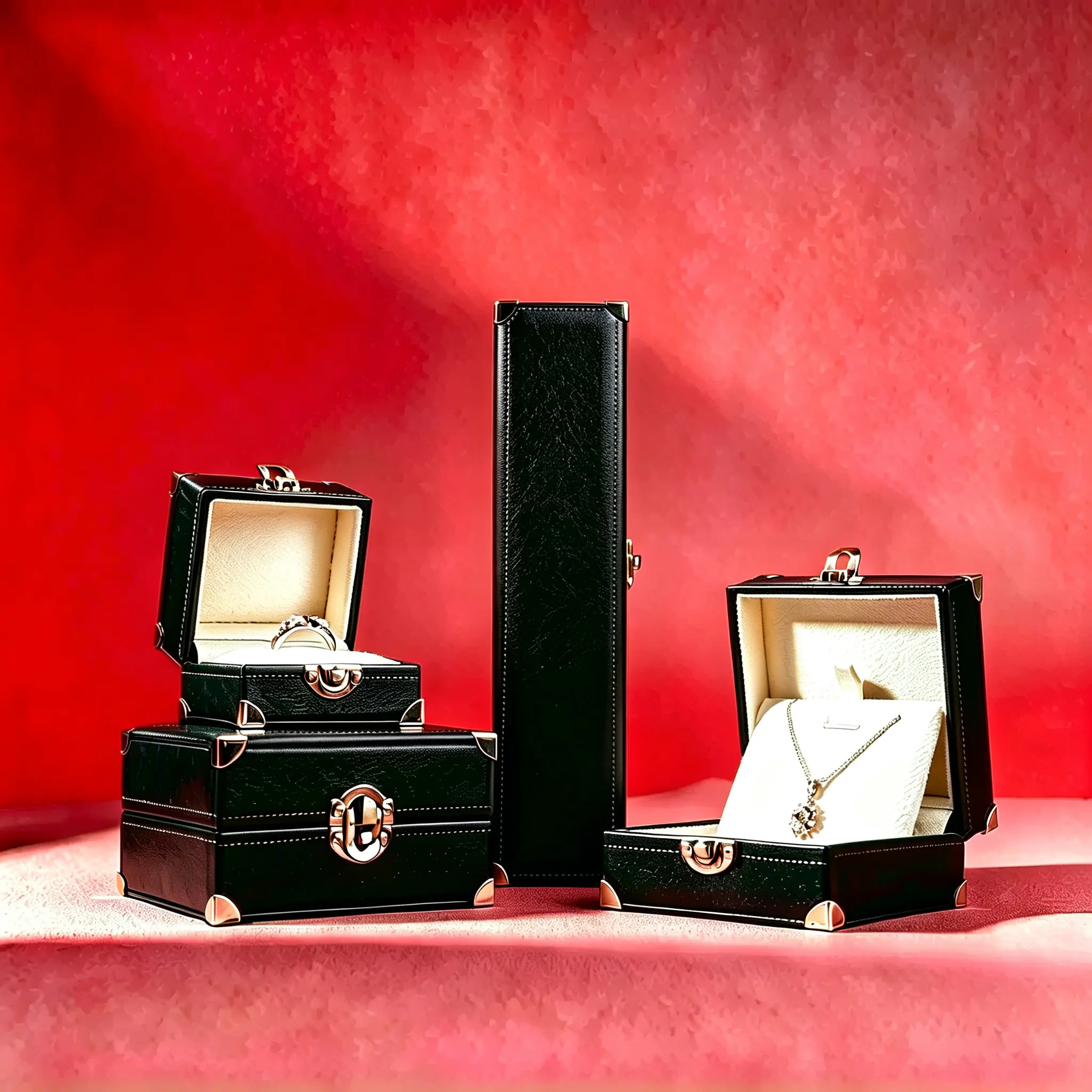 40 Vintage Trunk‑Style Jewelry Box Set - Image 1