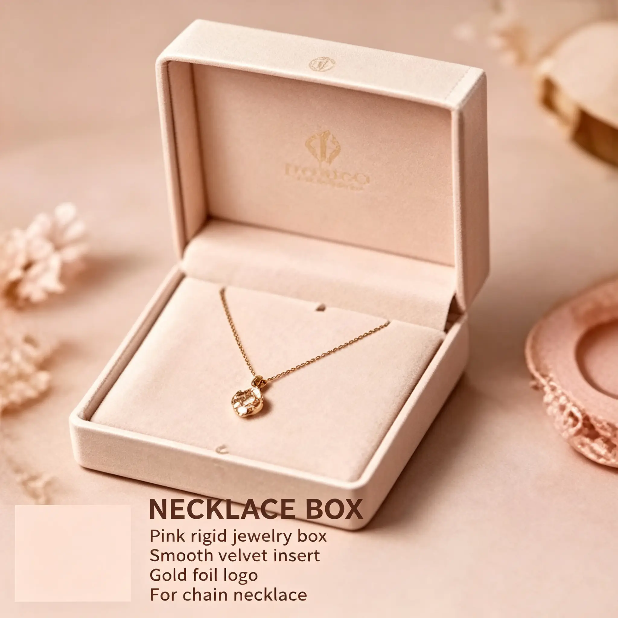 73 Square Hinged Necklace Rigid Box - Image 1