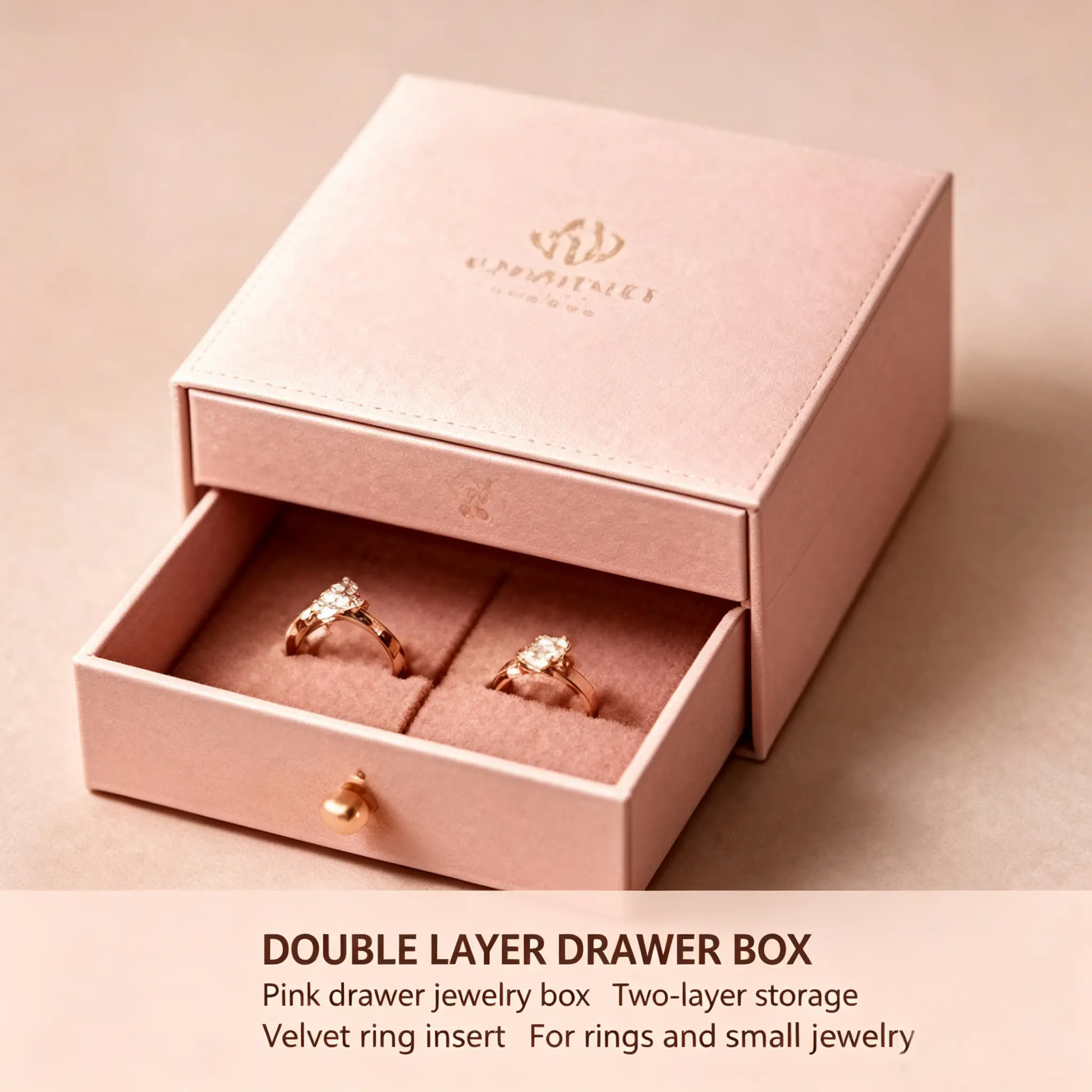 78 Double‑Drawer Slide‑out Jewelry Rigid Box - Image 1