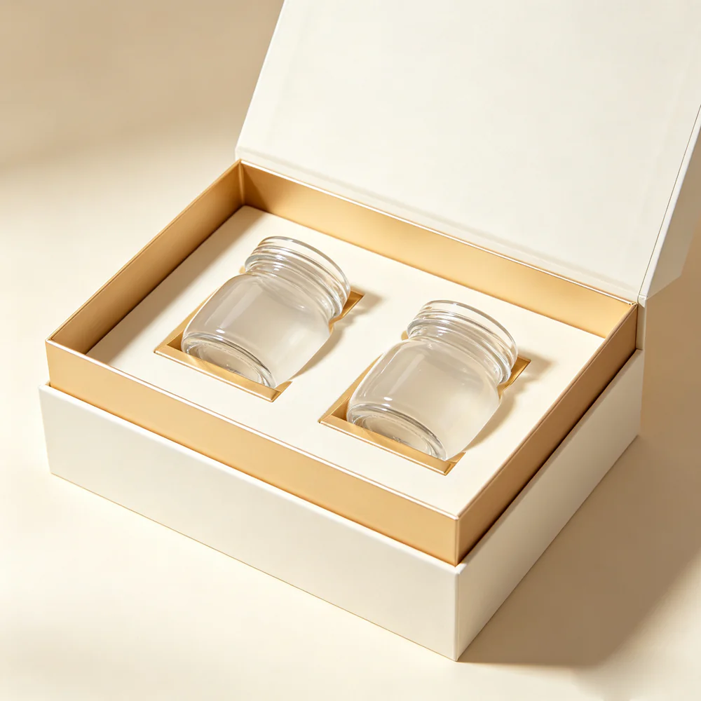 奶油金燕窝礼盒 (1) bird's nest & honey cream gold Luxury Rigid Gift Box - Image 1