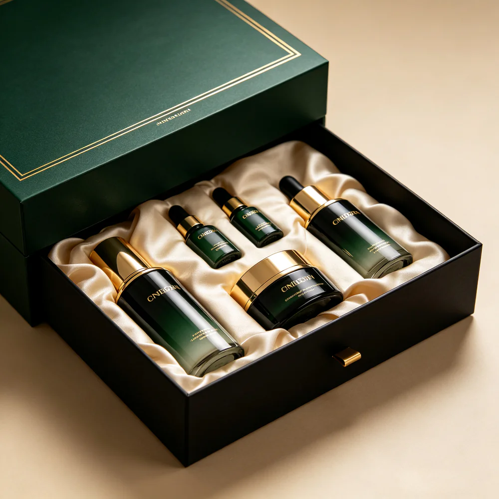 深绿黑金护肤礼盒 skincare gift box - Image 1