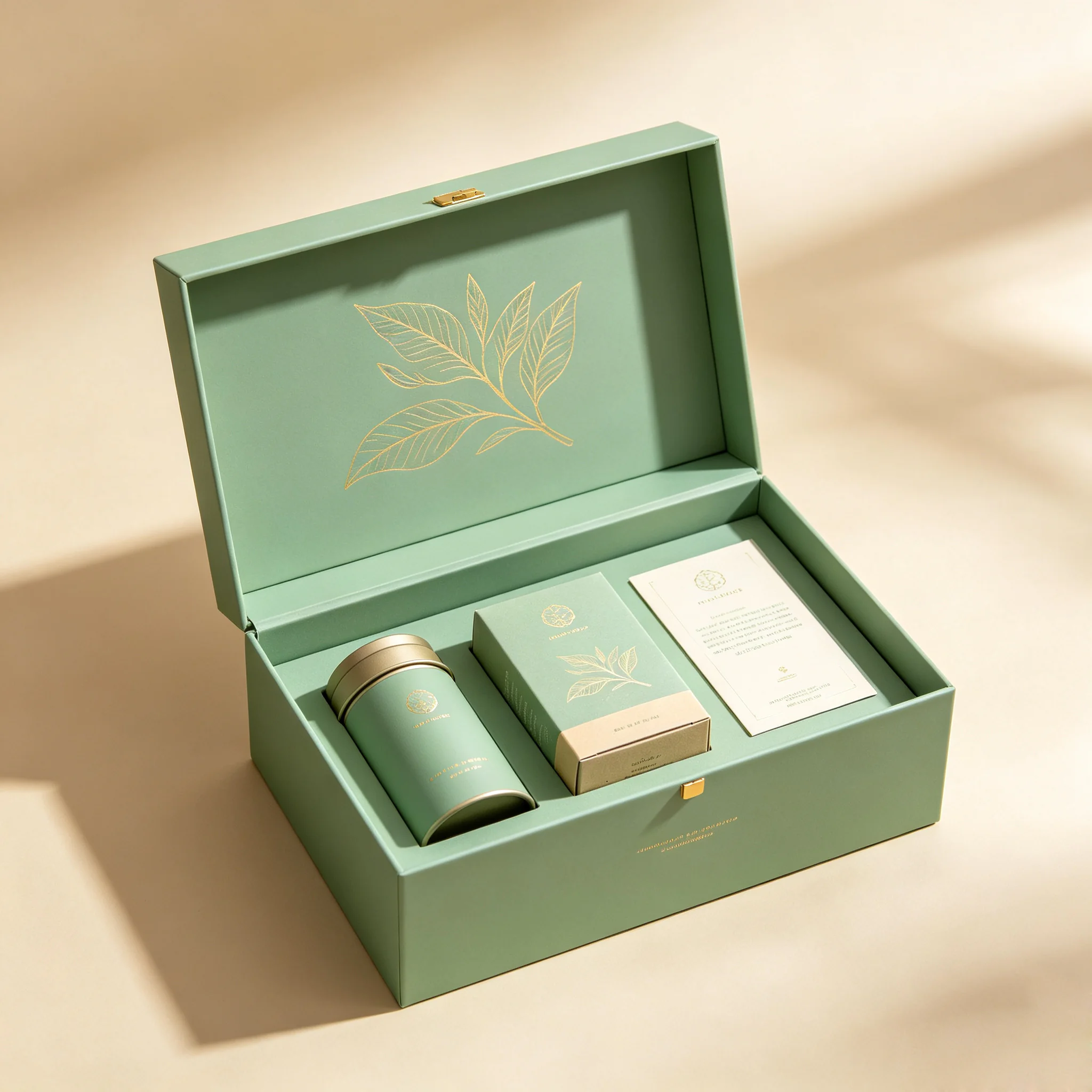 薄荷绿东南亚茶叶磁吸礼盒3 Tea Gift Box - Image 1