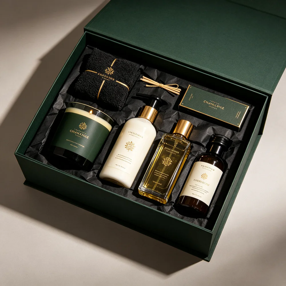 香薰植物精油4 Scented Candle & Skincare Set Gift box - Image 1