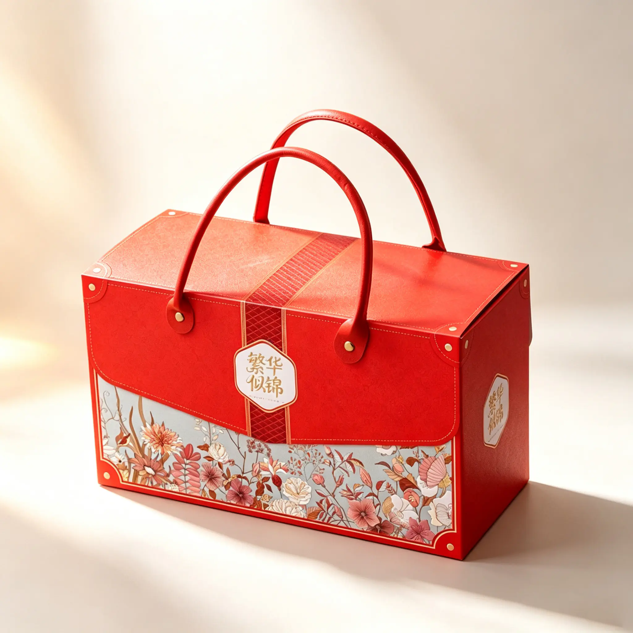11 Leather Handheld Gift Box, Custom Flip Gift Packaging Box - Image 1