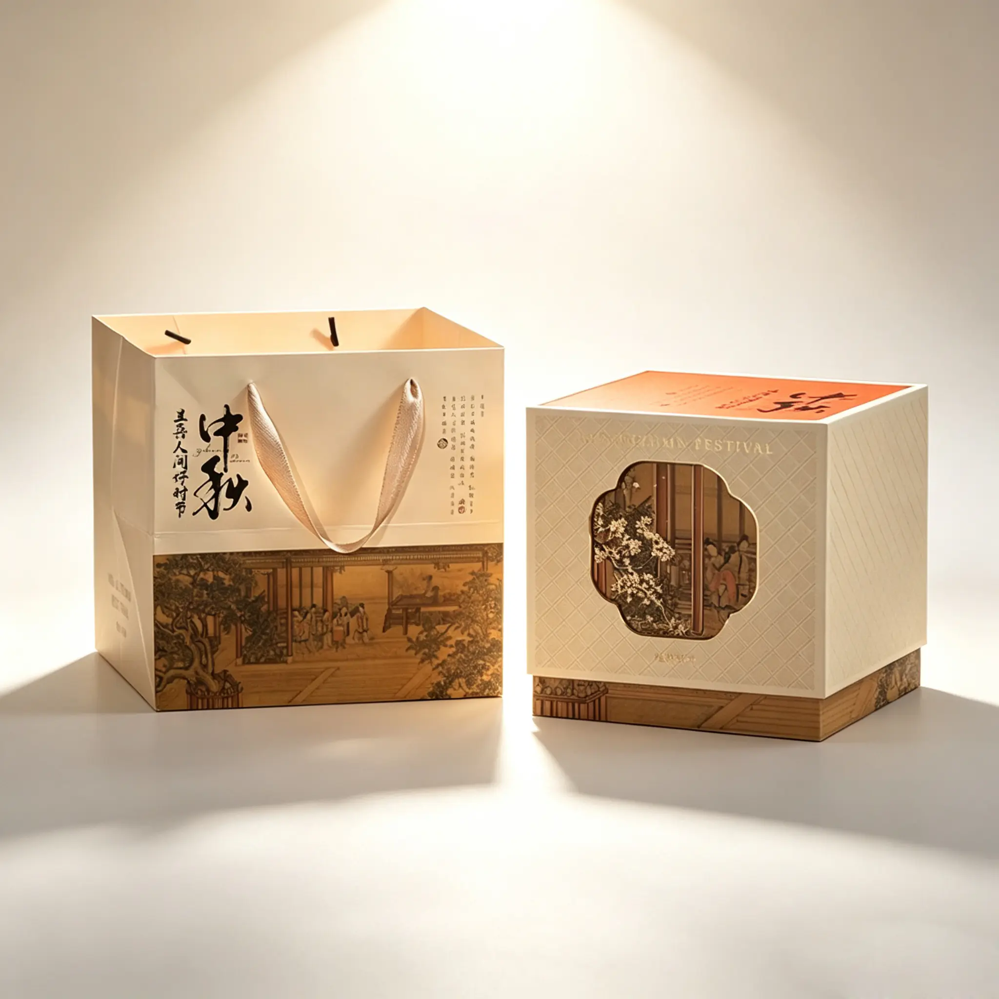 13 Window Gift Box with Matching Tote Bag Custom Set - Image 1