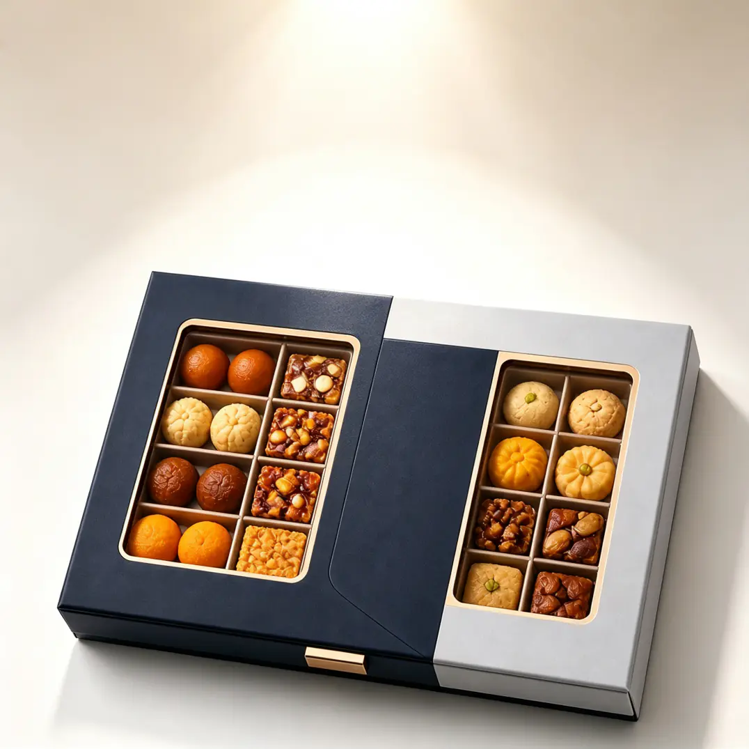 31 Dual-opening PET Window Multi-compartment Dessert Rigid Box - Image 1