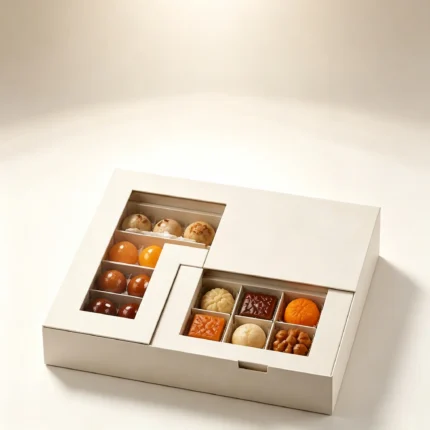 Irregular Sliding Double Visible Luxury Dessert Gift Box