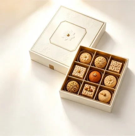 Embossed 9-Cell Confectionery Rigid Gift Box