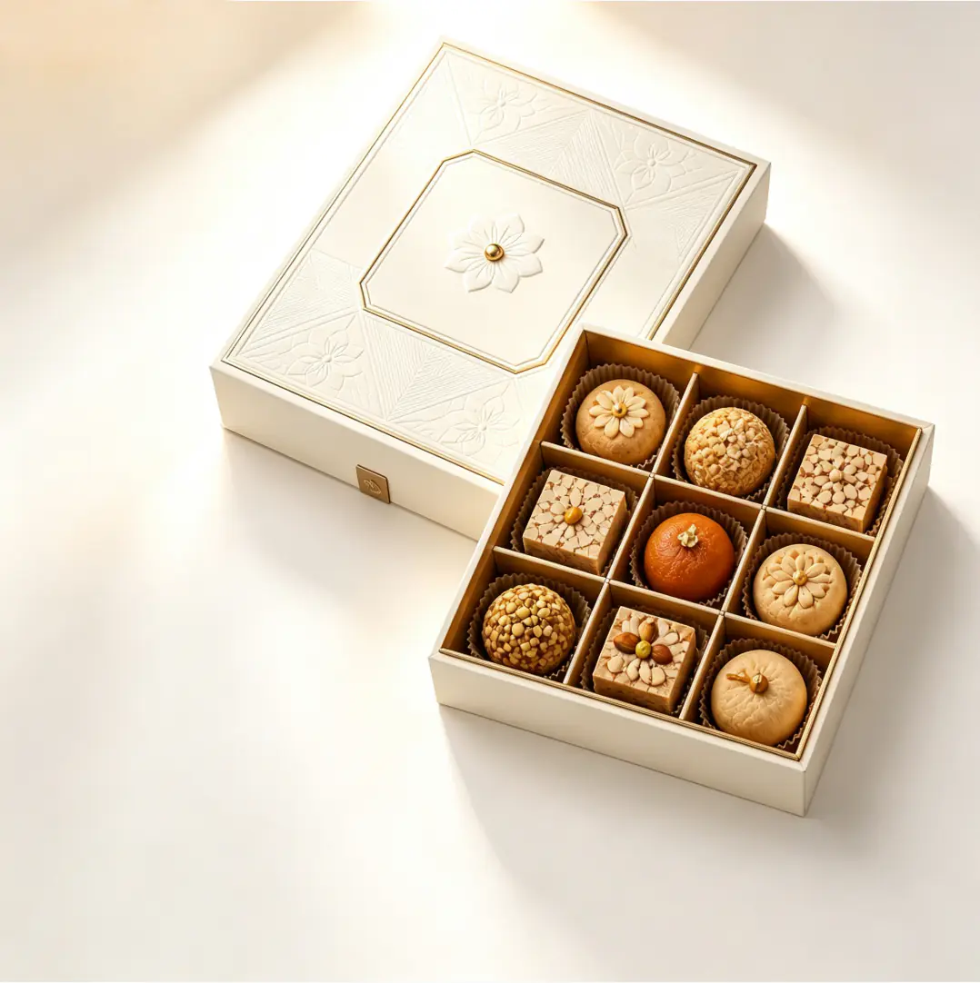 41 Embossed 9-Cell Confectionery Rigid Gift Box - Image 1