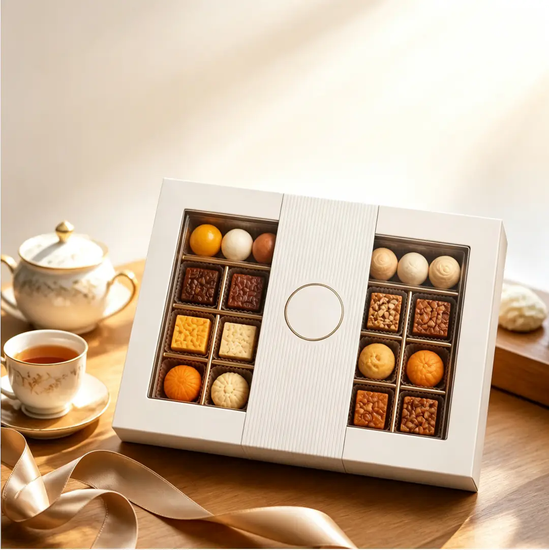 42 Double Window Split Chocolate & Pastry Gift Box - Image 1