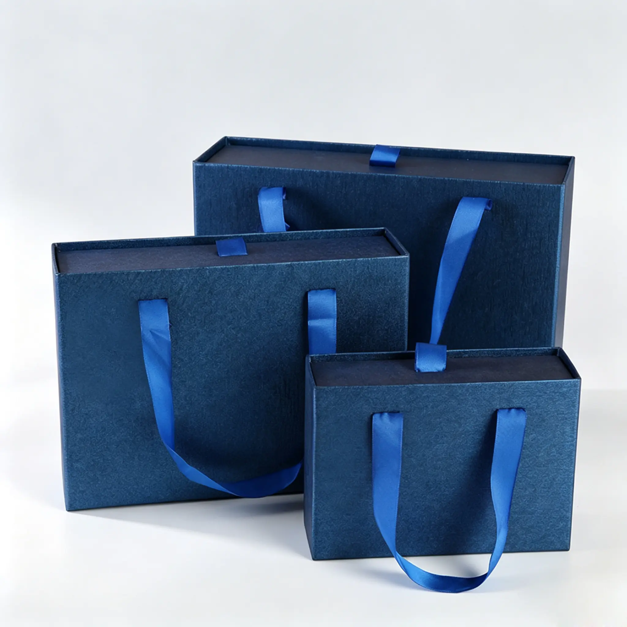 60 Navy Blue Textured Drawer Gift Box - Image 1